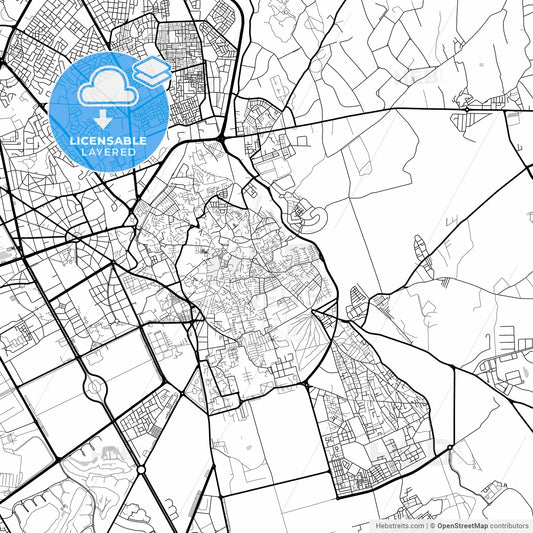 Layered PDF map of Marrakesh, Morocco