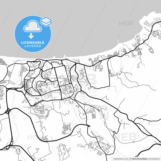 Layered PDF map of Boumerdas, Algeria