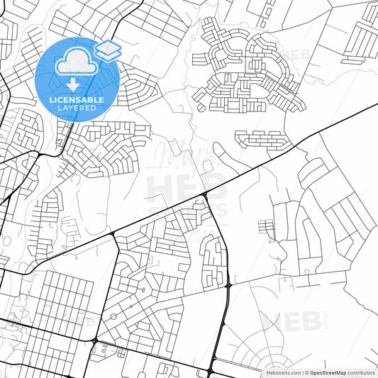 Layered PDF map of Bulawayo, Zimbabwe