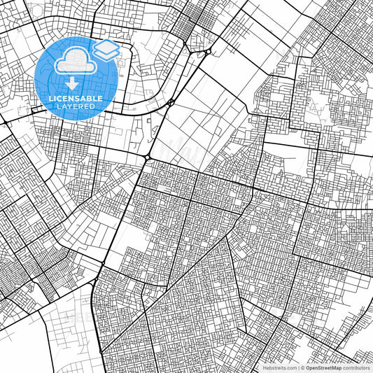 Layered PDF map of Nouakchott, Mauritania