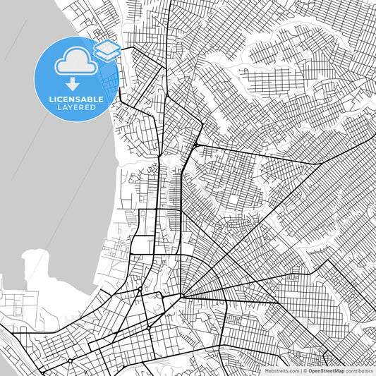 Layered PDF map of Pointe-Noire, Republic Of The Congo