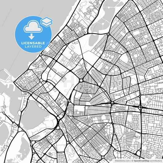 Layered PDF map of Benghazi, Libya