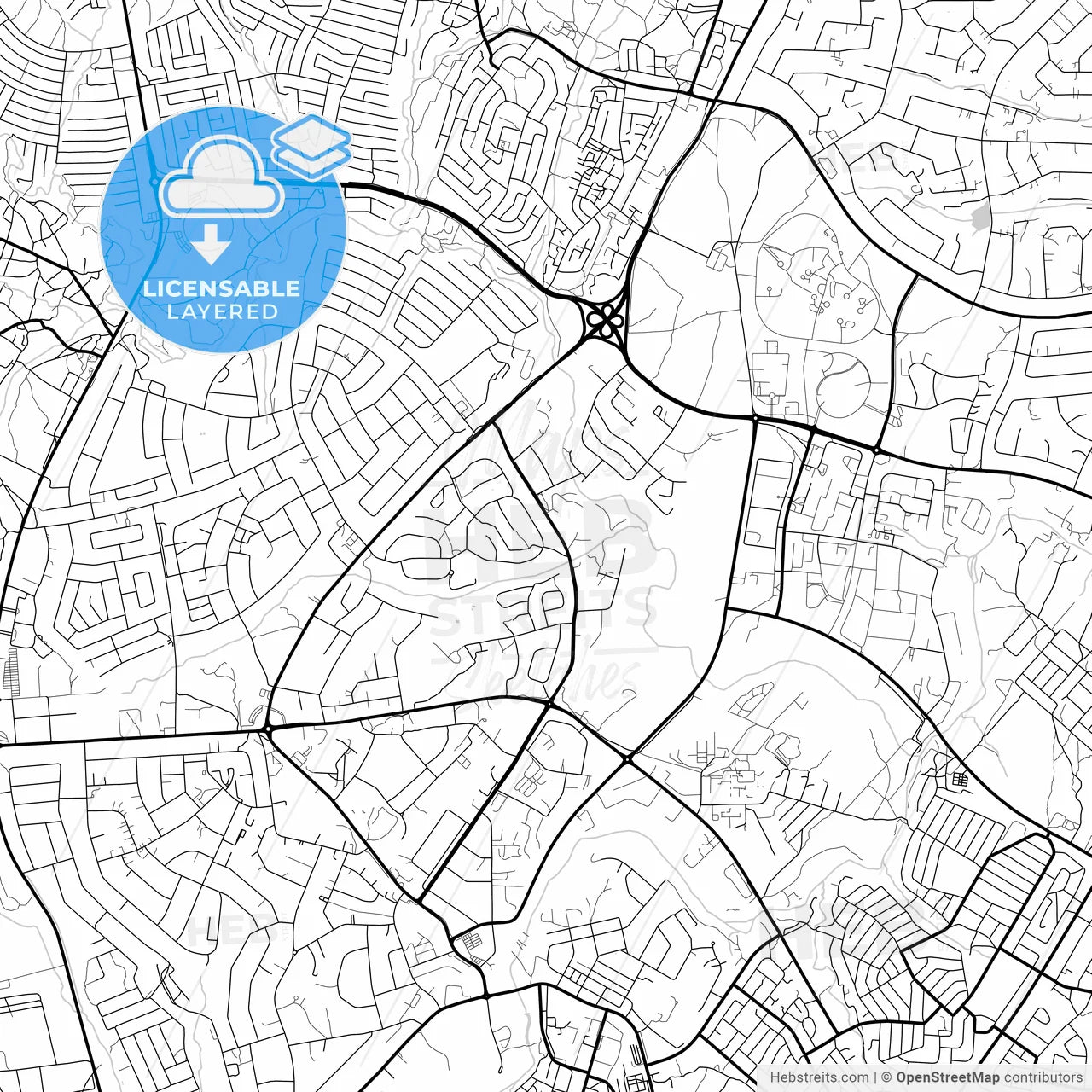 Layered PDF map of Lilongwe, Malawi