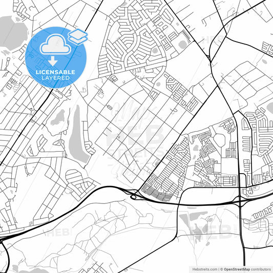 Layered PDF map of Benoni, South Africa