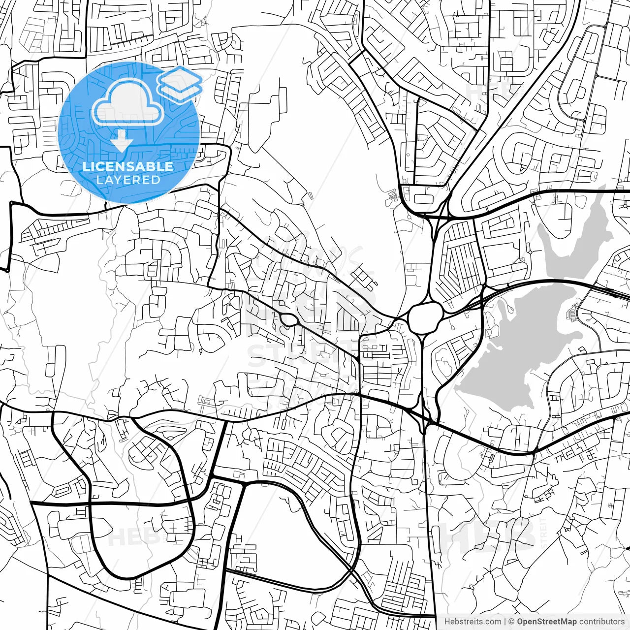 Layered PDF map of Abuja, Nigeria