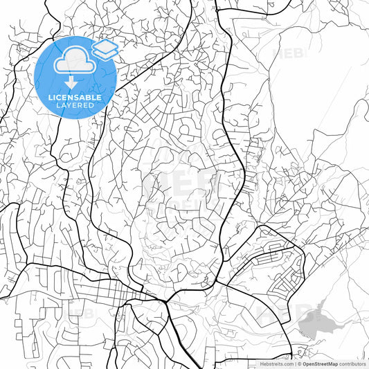 Layered PDF map of Blantyre, Malawi