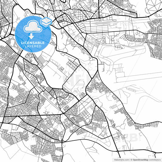 Layered PDF map of Meknes, Morocco