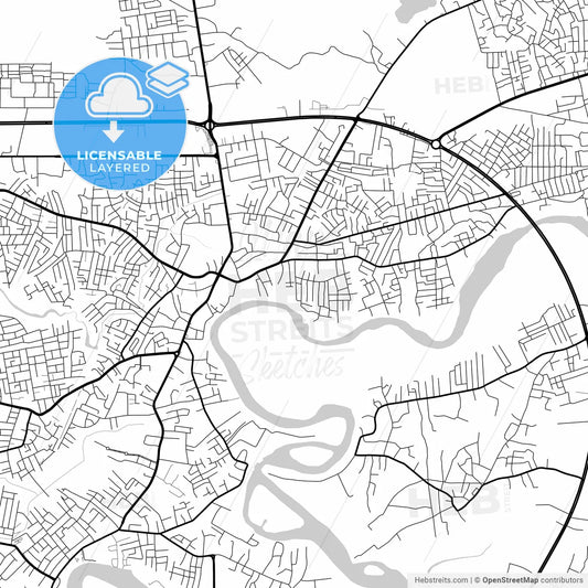 Layered PDF map of Warri, Nigeria