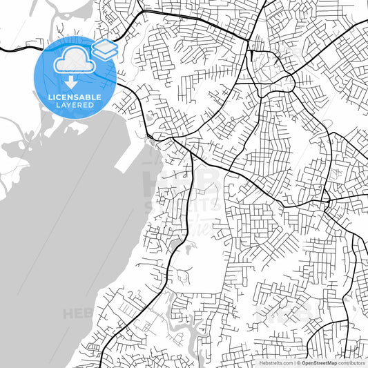 Layered PDF map of Ebute Ikorodu, Nigeria