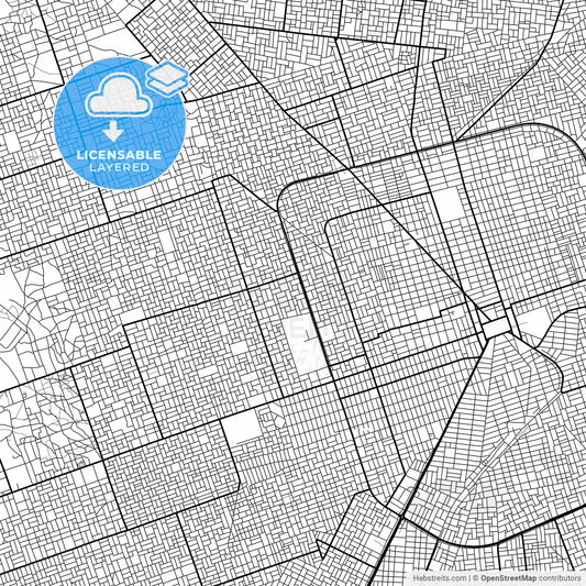 Layered PDF map of Touba, Senegal