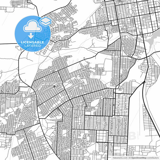 Layered PDF map of Port Sudan, Sudan