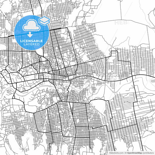 Layered PDF map of Hargeysa, Somalia