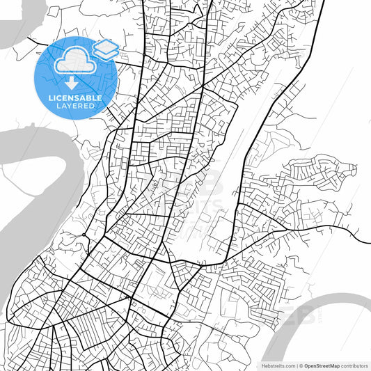 Layered PDF map of Calabar, Nigeria
