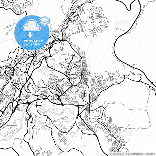 Layered PDF map of Constantine, Algeria
