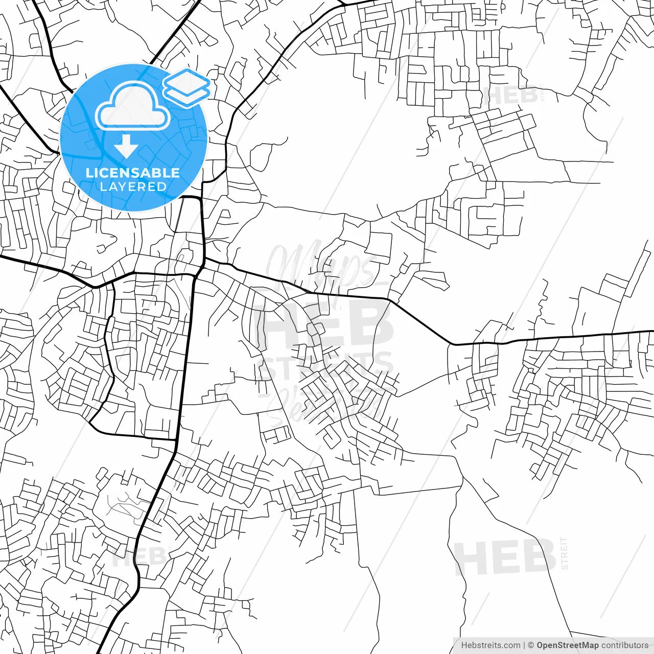 Layered PDF map of Ado-Ekiti, Nigeria