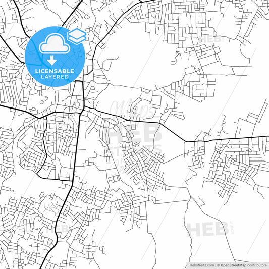 Layered PDF map of Ado-Ekiti, Nigeria