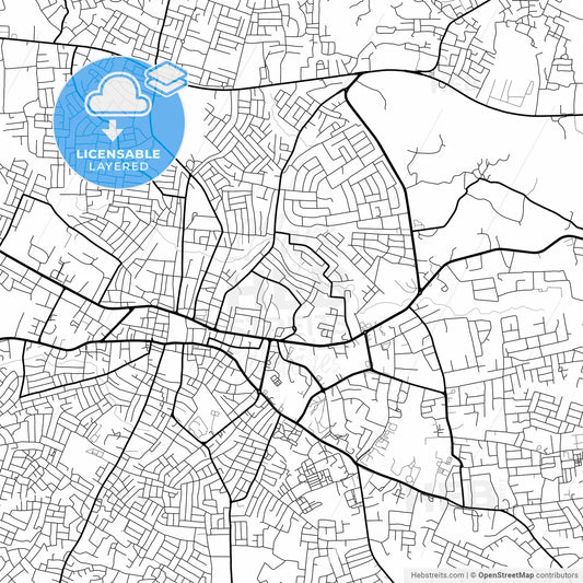 Layered PDF map of Akure, Nigeria