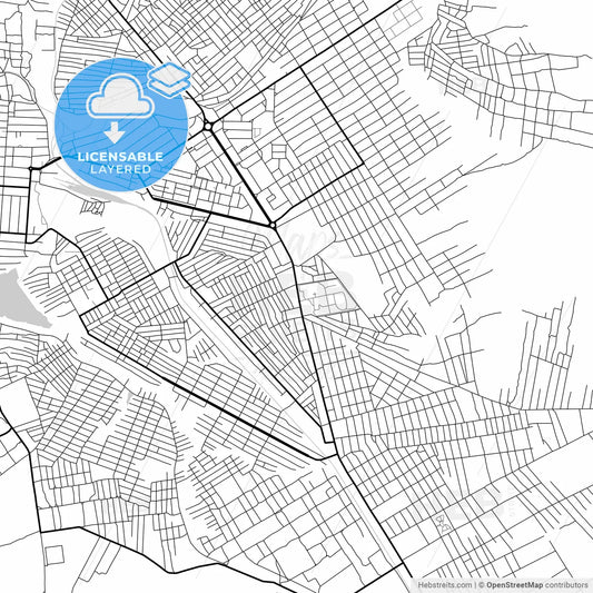 Layered PDF map of Kolwezi, DR Congo