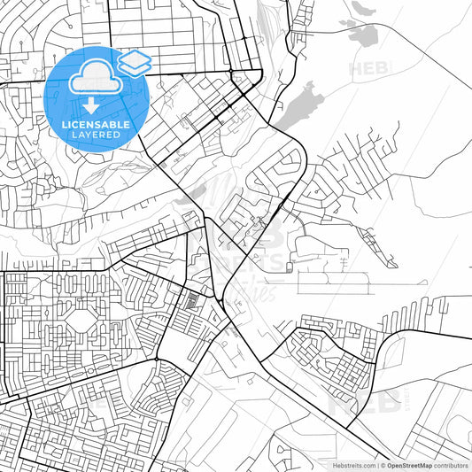 Layered PDF map of Ndola, Zambia