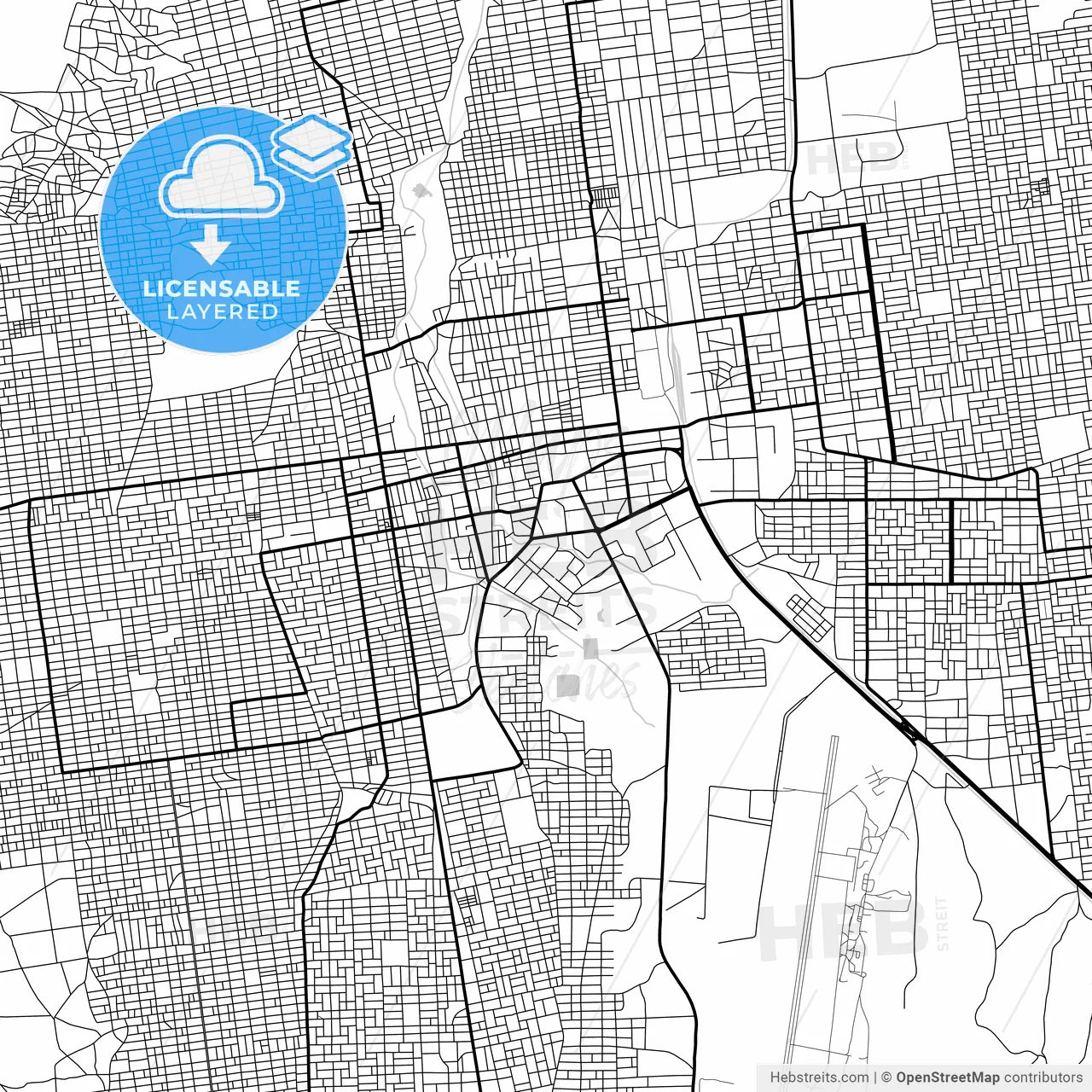 Layered PDF map of El Obeid, Sudan