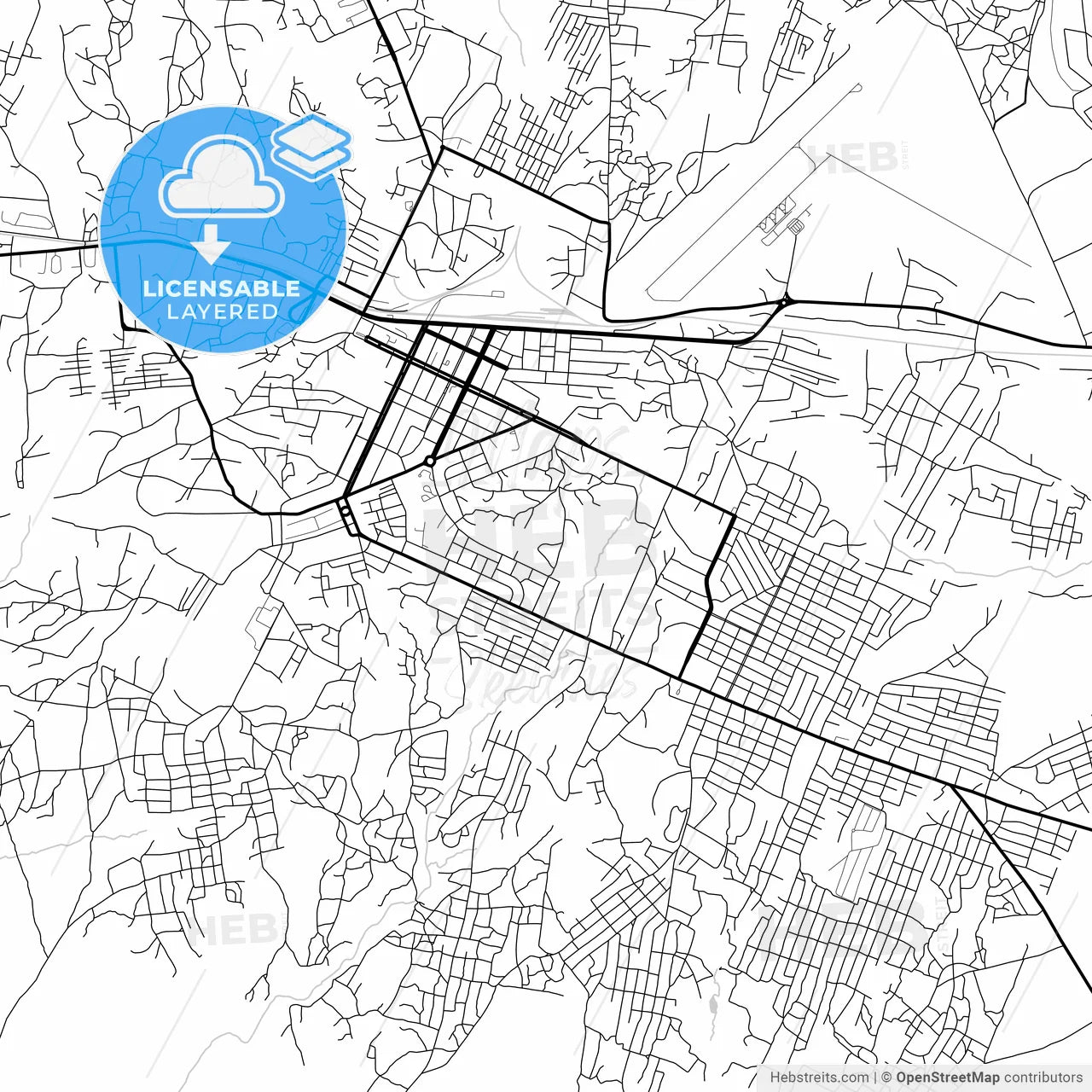 Layered PDF map of Nampula, Mozambique
