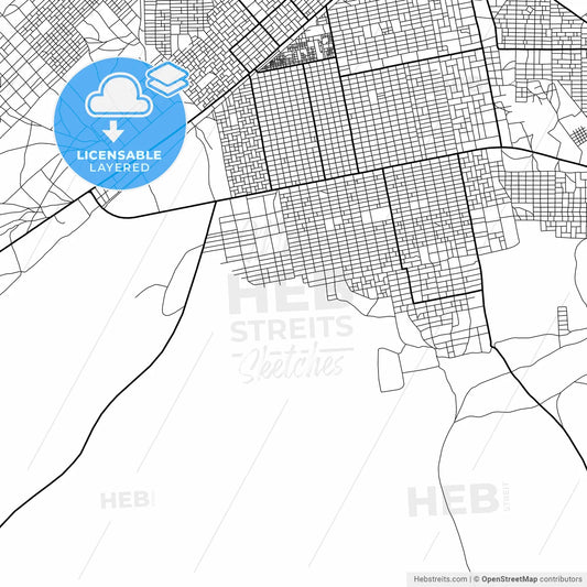 Layered PDF map of Kosti, Sudan
