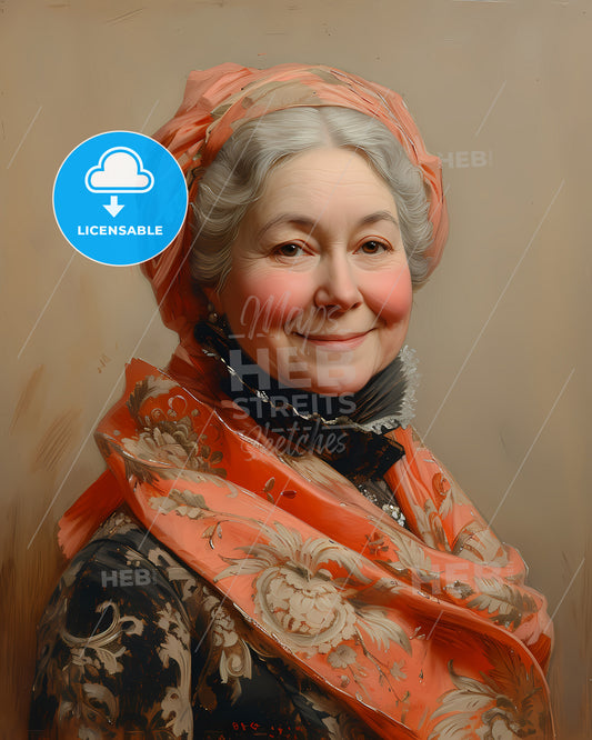 Empress, Catherine I of Russia, 1684 - 1727, a woman in a scarf