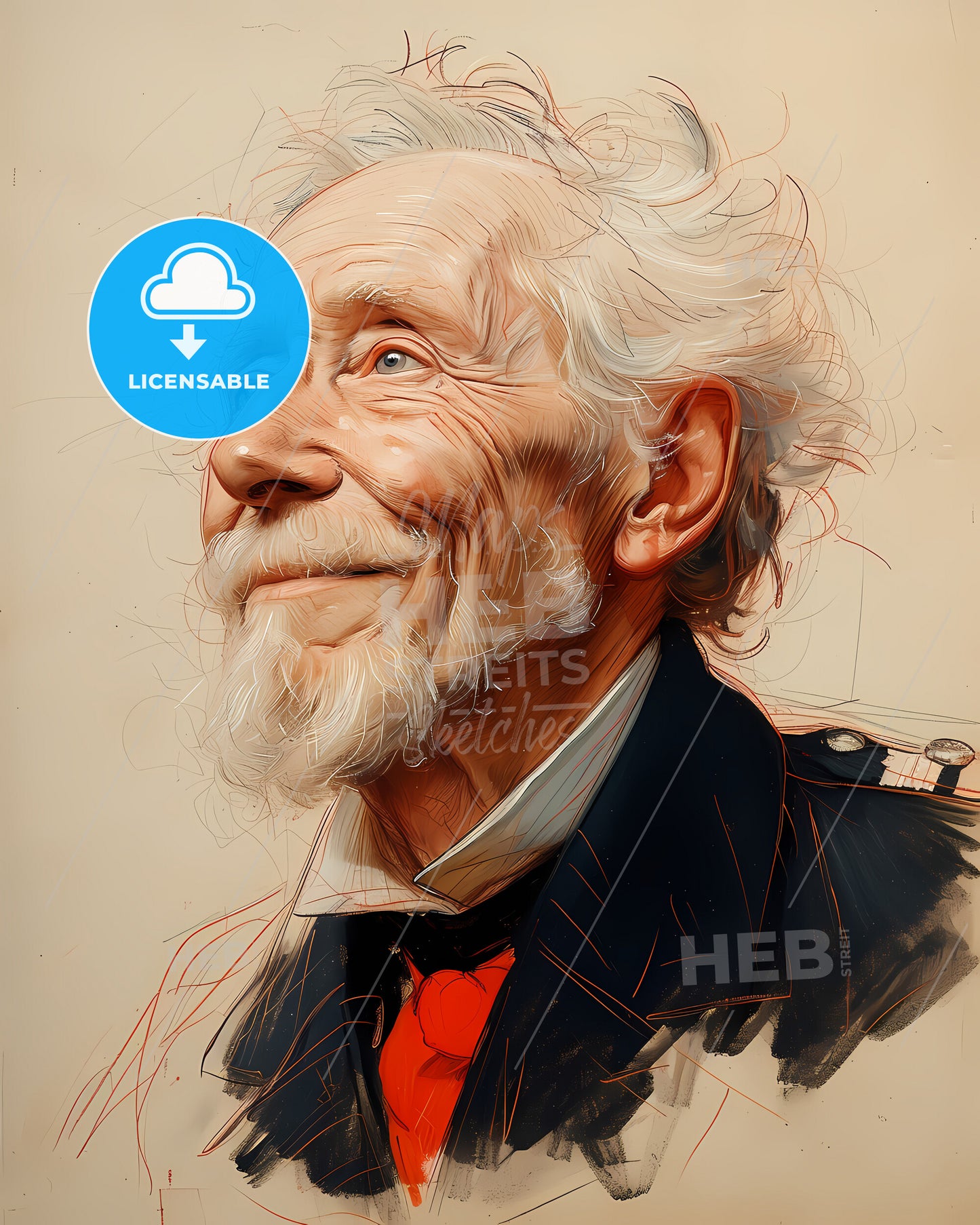 Helmuth von, Moltke the Elder, 1800 - 1891, a man with white hair and beard