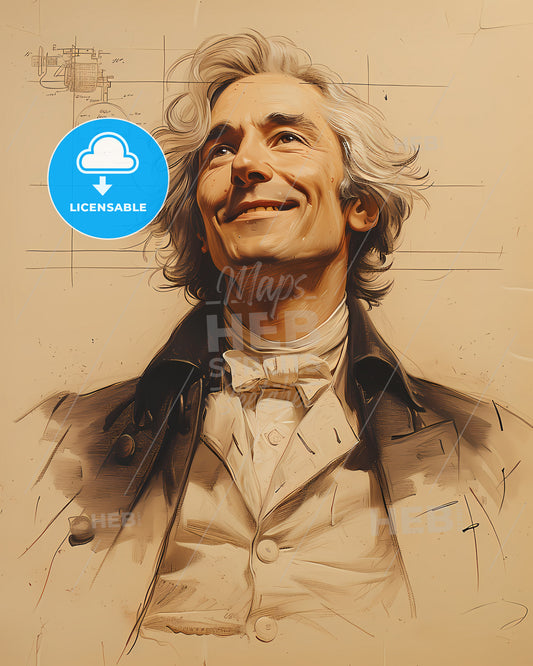 Joseph, Priestley, 1733 - 1804, a man looking up to the sky