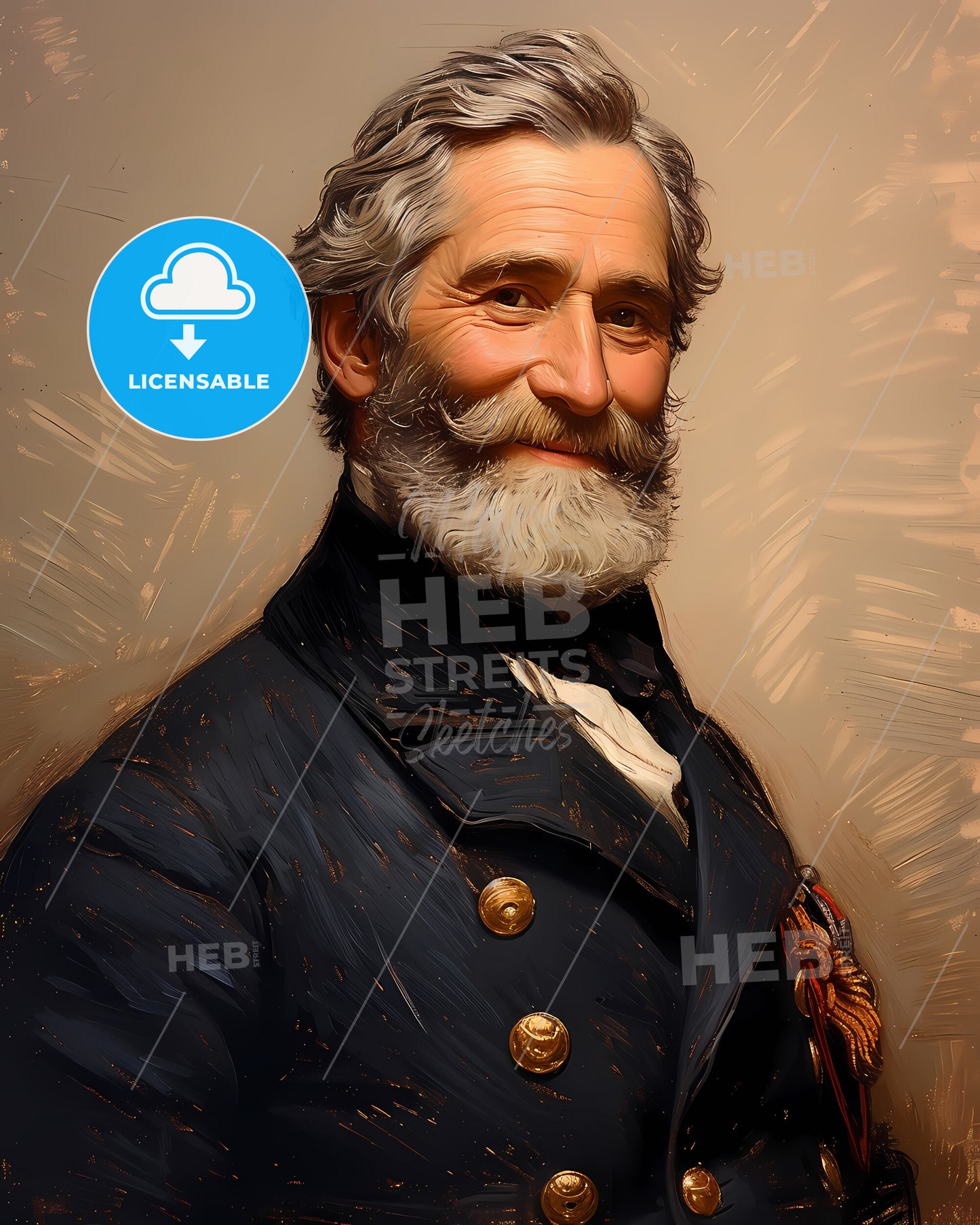 Admiral, Eduard von Capelle, 1855 - 1931, a man with a beard and mustache wearing a military uniform