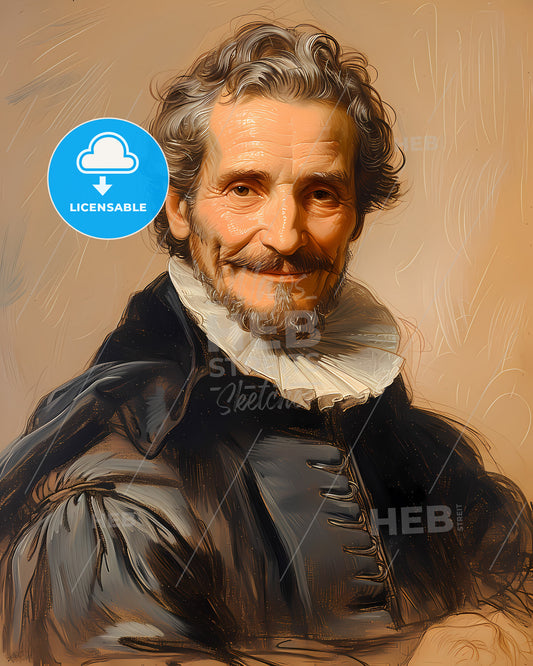 Hernán, Cortés, 1485 - 1547, a man with a beard and mustache