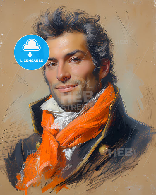 Francisco, de Miranda, 1750 - 1816, a man with a scarf