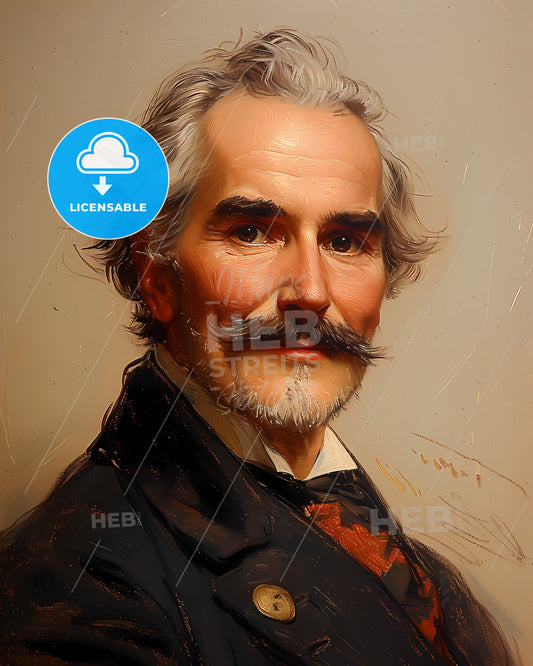 John Franklin, Jameson, 1859 - 1937, a man with a mustache