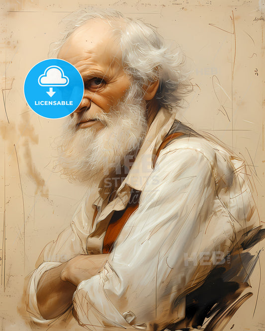 Charles, Darwin, 1809 - 1882, a man with a beard