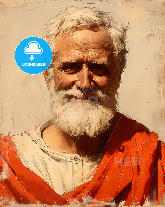 Charlemagne, c. 742 - 814, a man with a beard and white hair