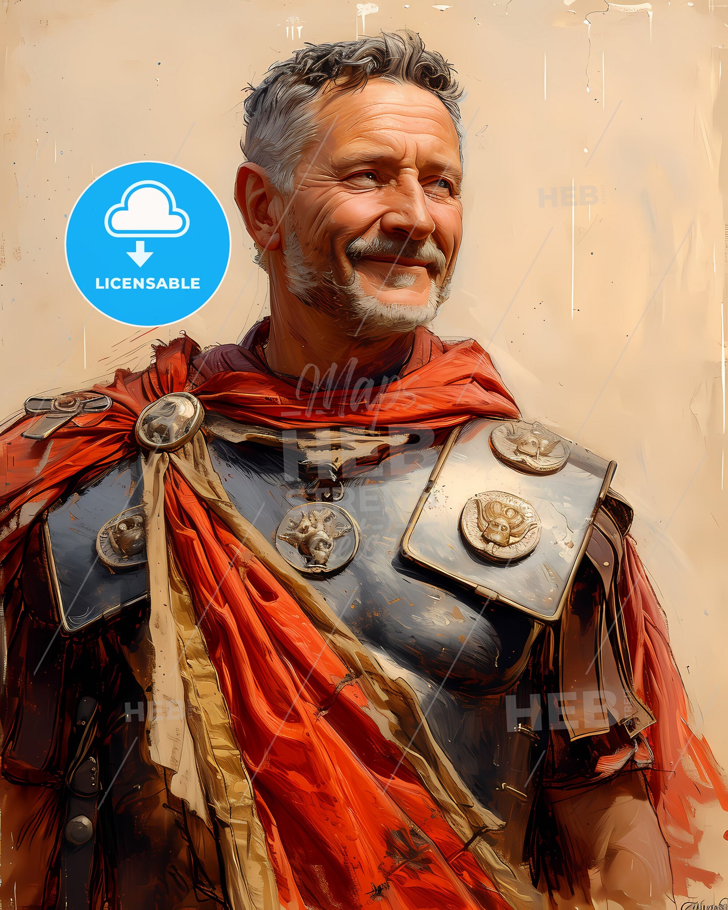 Gaius, Marius, 157 BCE - 86 BCE, a man in a garment