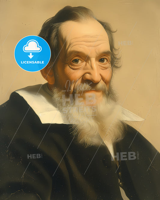 Galileo, Galilei, 1564 - 1642, a man with a long beard