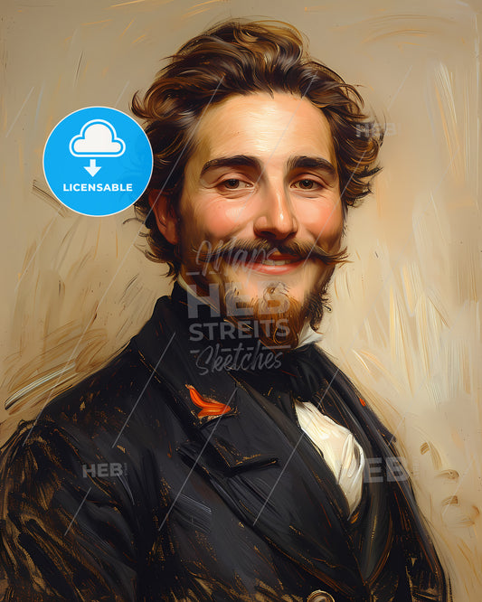 Giuseppe, Mazzini, 1805 - 1872, a man with a beard and mustache