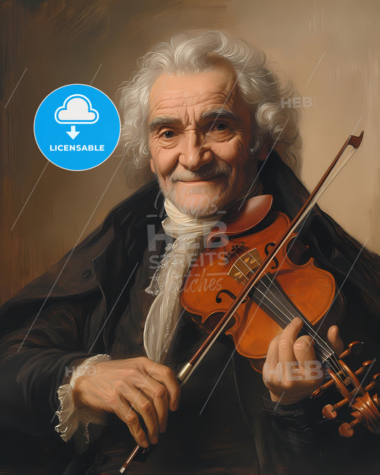 Francesco, Maria Veracini, 1690 - 1768, a man playing a violin