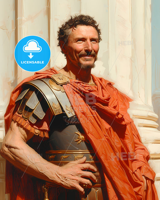 Titus Flavius, Vespasianus, 39 CE - 81 CE, a man in a garment