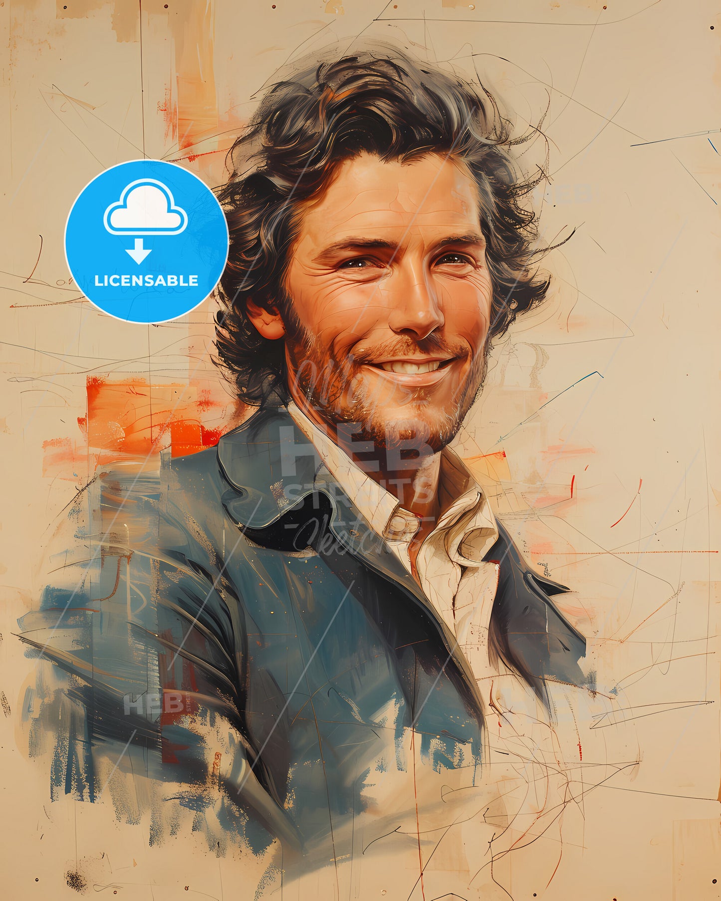 Daniel, Boone, 1734 - 1820, a painting of a man smiling