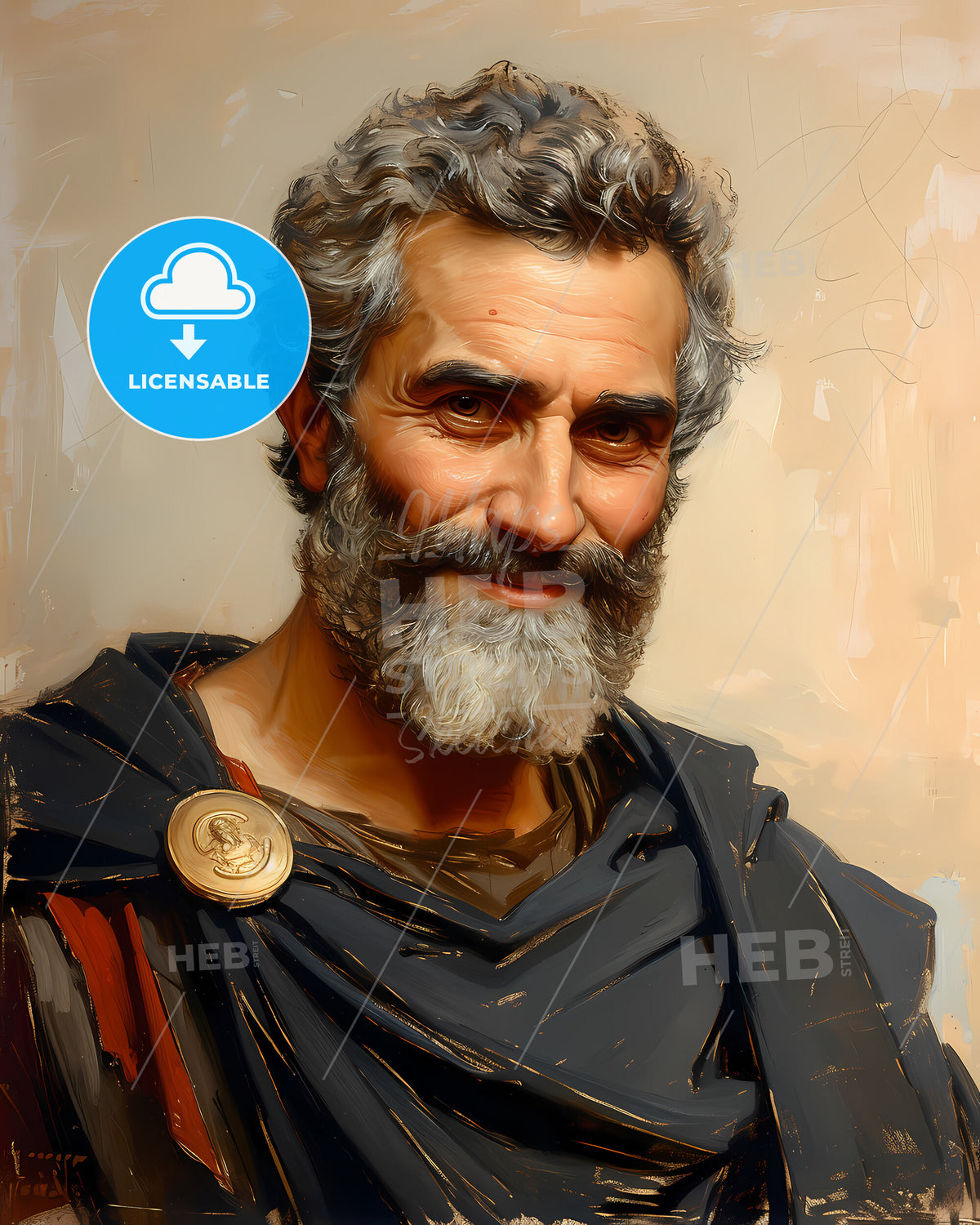 Pericles, c. 495 BCE - 429 BCE, a man with a beard and a robe