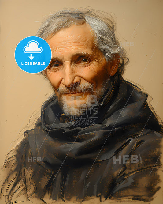 Vasco Núñez, de Balboa, 1475 - 1519, a man with a beard and a black scarf