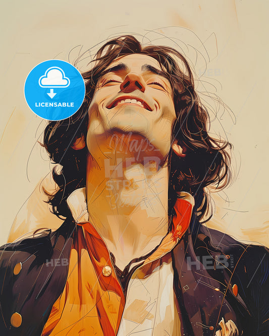 Giacomo, Casanova, 1725 - 1798, a man with long hair smiling