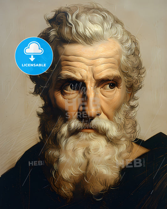 Thales, of Miletus, c. 624-623 BC - c. 546-545 BC, a man with a beard