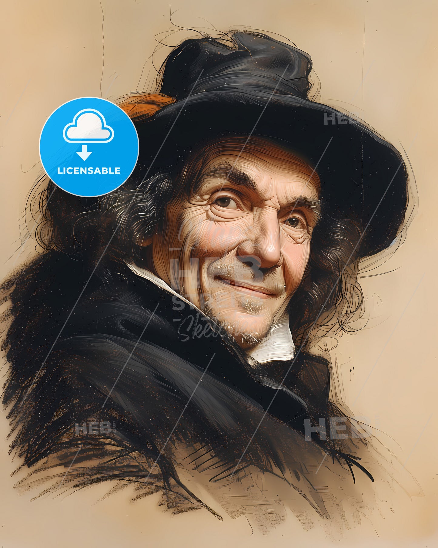 Pierre, Bayle, 1647 - 1706, a man wearing a hat