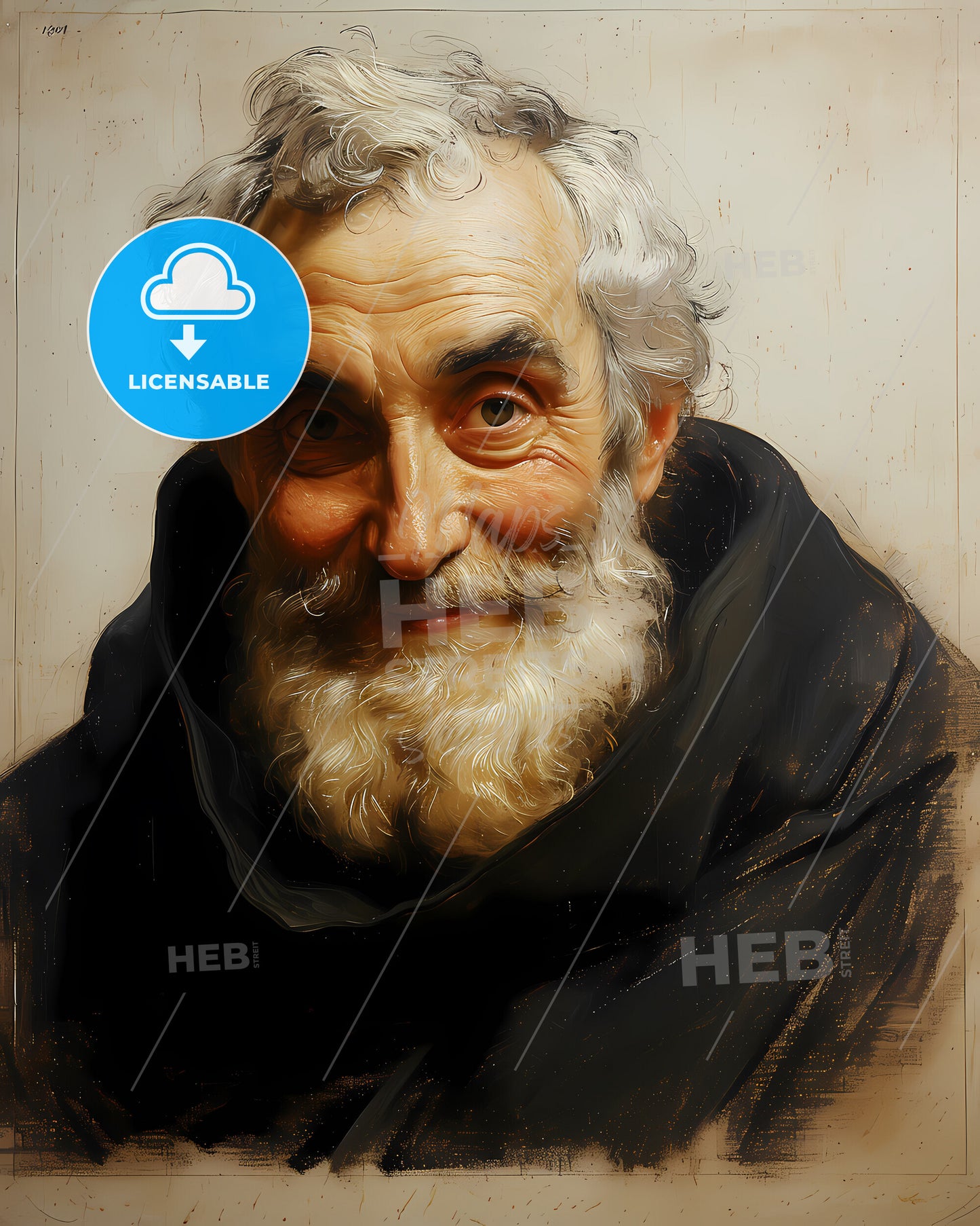 John, Comenius, 1592 - 1670, a man with a beard