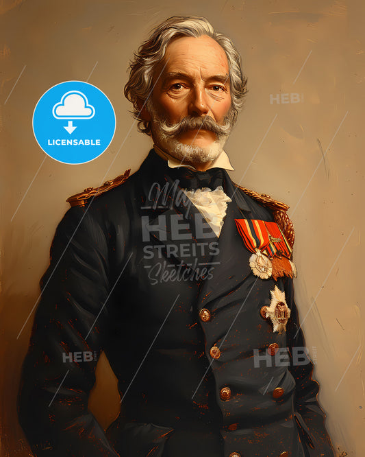 Emperor, Pedro II, 1825 - 1891, a man in a military uniform