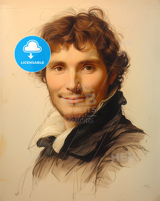 Paolo, Veronese, 1528 - 1588, a man with curly hair and a white collared shirt