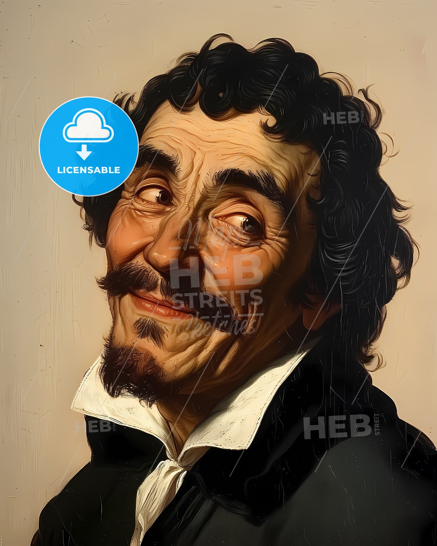 Francesco, Cavalli, 1602 - 1676, a man with a mustache and beard